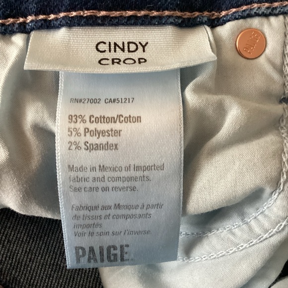 Paige/Cindy crop raw hem.Sz 25 jeans. See pic for measurements. - Picture 8 of 9